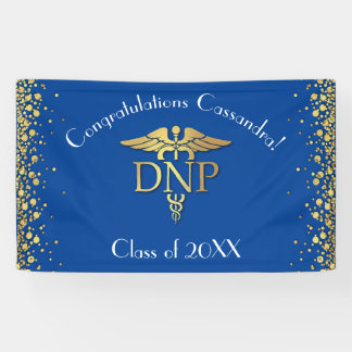 Doctor of Nursing Practice Graduation Blue Gold Banner