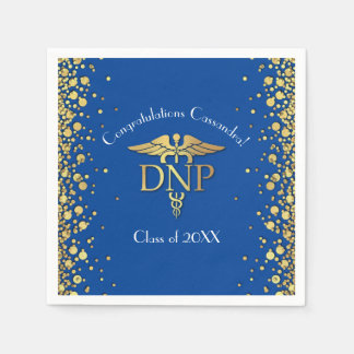 Doctor of Nursing Practice Graduation Blue Gold Napkins