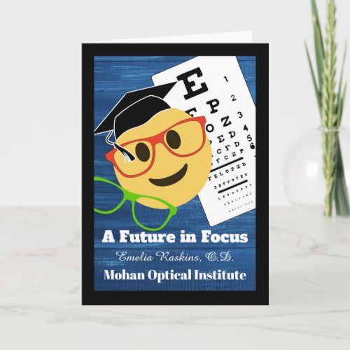 Doctor of Optometry Graduation Congratulations  Card