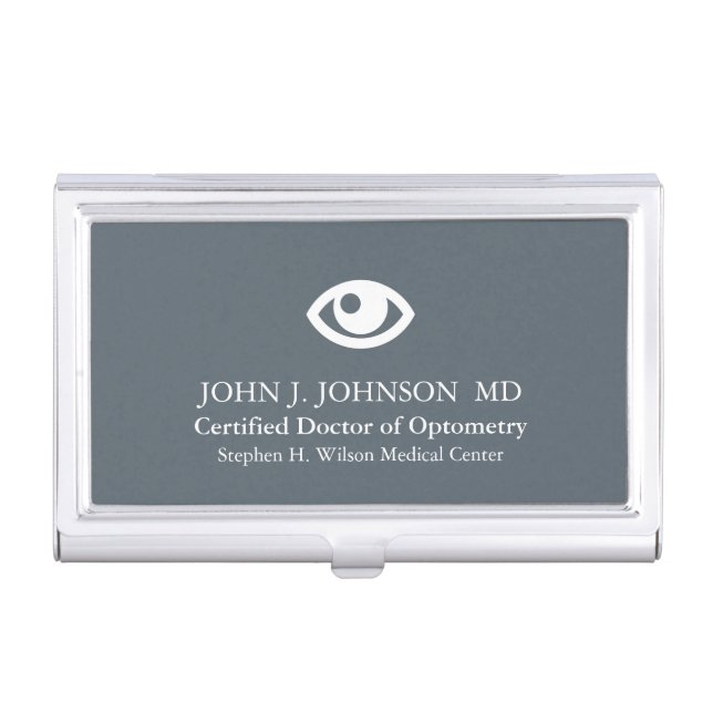 Doctor of Optometry Personalized Business Card Holder (Front)