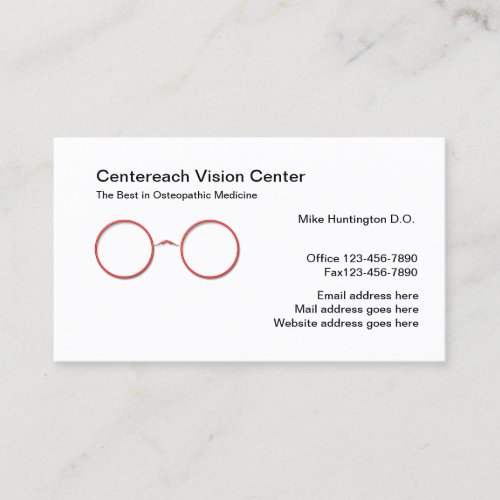 Doctor Of Osteopathic Medicine Appointment Business Card