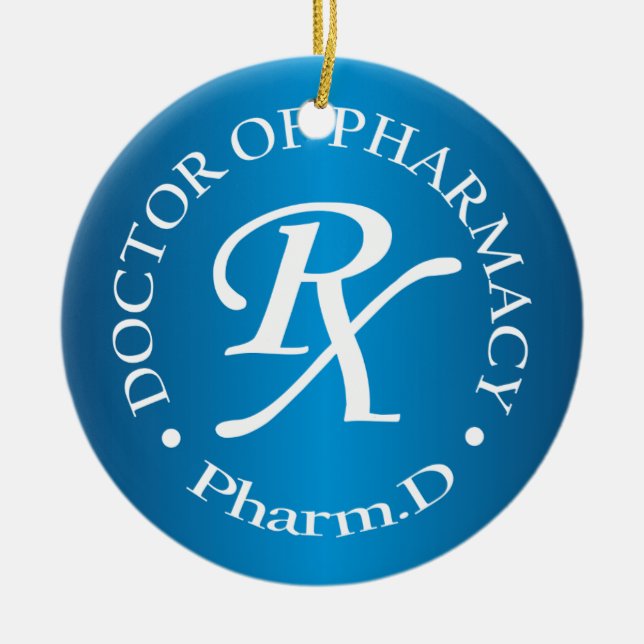 Doctor of Pharmacy Ceramic Ornament (Front)