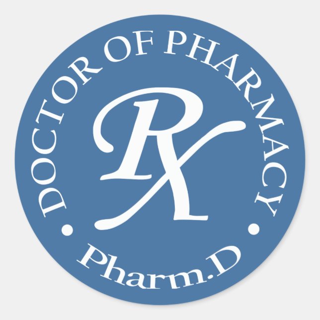 Doctor of Pharmacy Classic Round Sticker (Front)