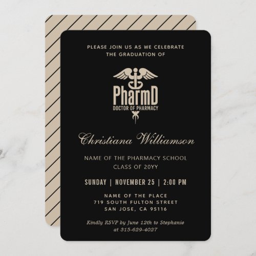 Doctor of Pharmacy PharmD Pharmacy Graduation Invitation