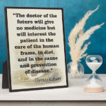Doctor Of The Future Edison Quote Easel Plaque at Zazzle
