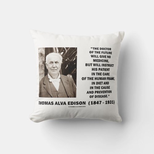 Doctor Of The Future Give No Medicine Prevention Throw Pillow
