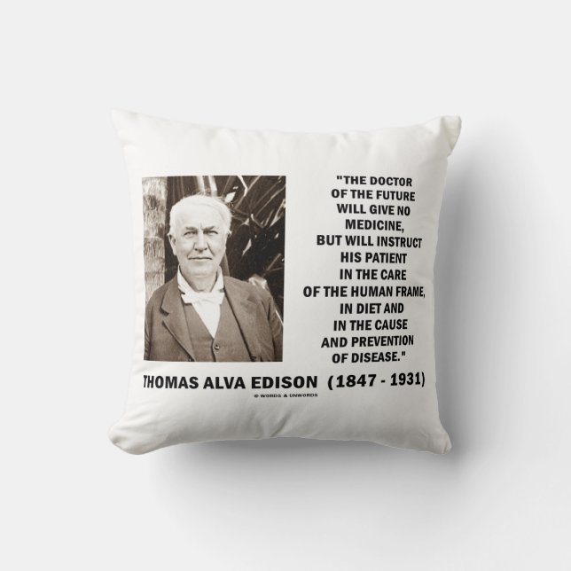 Doctor Of The Future Give No Medicine Prevention Throw Pillow (Front)