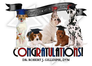Doctor Of Veterinary Ine Graduate Custom Dogs Card