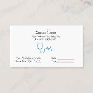 Doctor Office Appointment Card Personalized