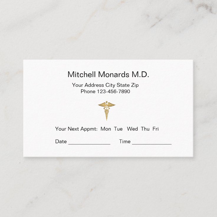 Doctor Office Appointment Cards Zazzle