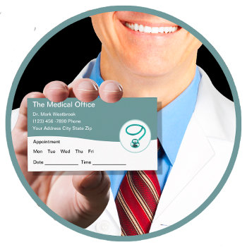 Doctor Office Patient Appointment Business Cards by Luckyturtle at Zazzle