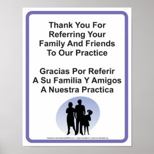 Doctor Office Patient Referral Wall Sign