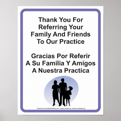 Doctor Office Patient Referral Wall Sign