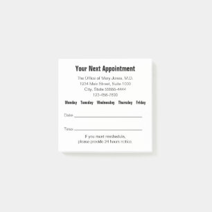 Doctor Office Your Next Appointment Reminder Post-it Notes