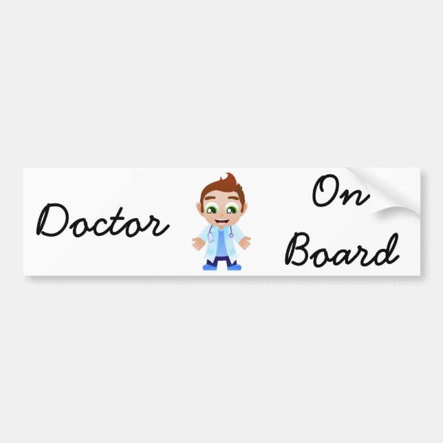 Doctor on Board Bumper Sticker (Front)