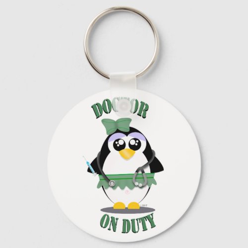 Doctor on Duty Penguin female Keychain