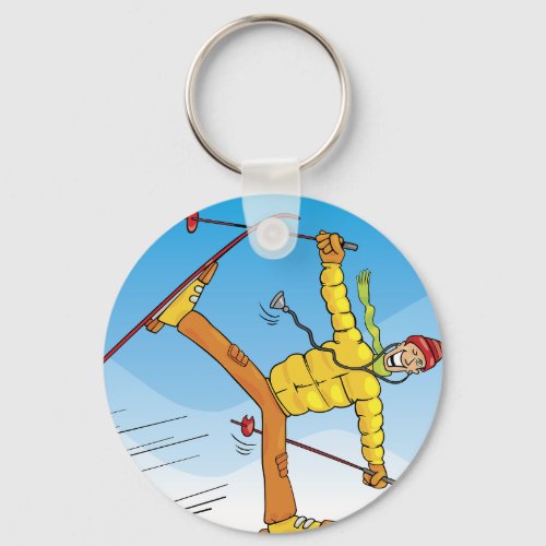 Doctor On Skis Keychain