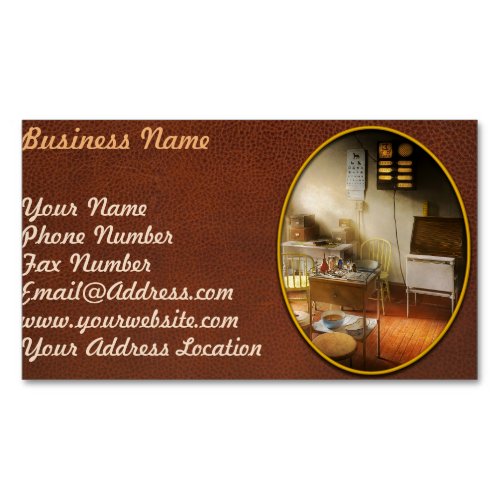Doctor _ Optometrist _ Ophthalmologists exam room Business Card Magnet