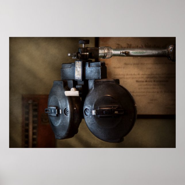 Doctor - Optometry - An old phoropter Poster (Front)