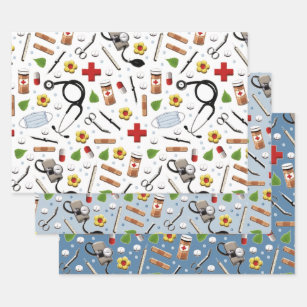 Doctor or Nurse Gift Wrapping Paper Sheets