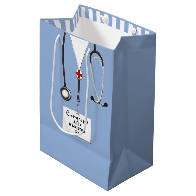 Doctor or Nurse Graduation  Medium Gift Bag (Front Angled)