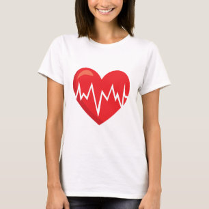 Doctor or Nurse Heartbeat T-Shirt Casual Wear 