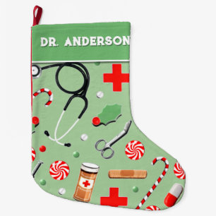 Doctor or Nurse Holiday Gifts Large Christmas Stoc Large Christmas Stocking