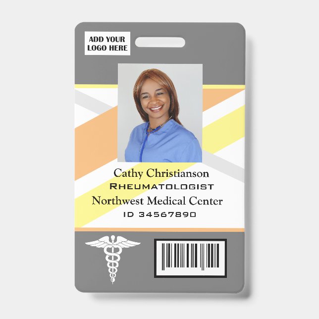 Doctor or nurse Name Badge Scanner Code (Front)