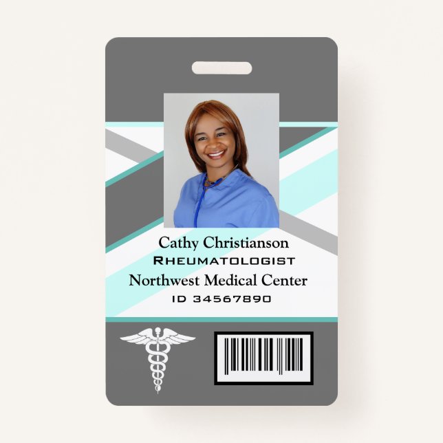 Doctor or nurse Name Badge Scanner Code (Front)