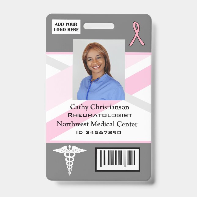 Doctor or nurse Name Badge Scanner Code (Front)