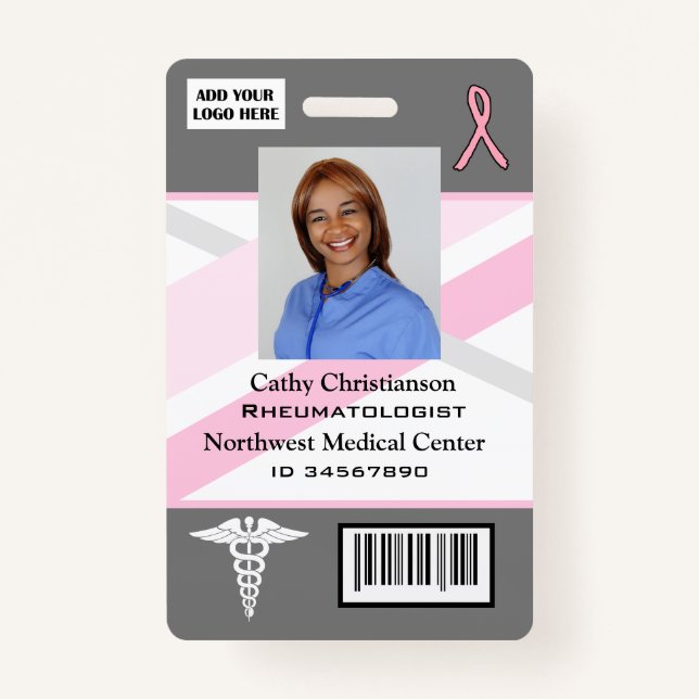 Doctor or nurse Name Badge Scanner Code (Front)