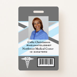Doctor or nurse Name Badge Scanner Code