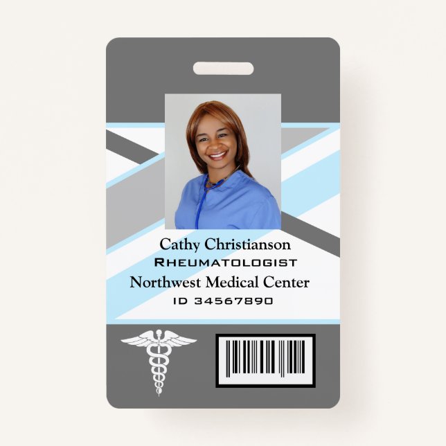 Doctor or nurse Name Badge Scanner Code (Front)