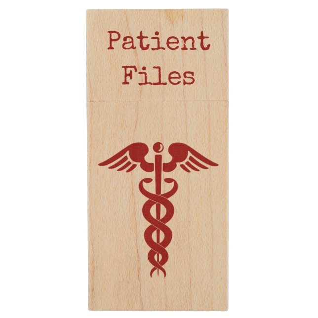 Doctor or Nurse Wood Flash Drive (Front Vertical)