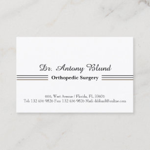Doctor Orthopedic Surgery Business Card