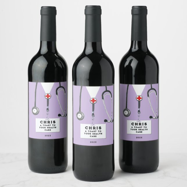 Doctor Party Wine Label (Bottles)