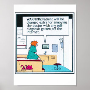 Doctor Patient humor poster -great for exam room!