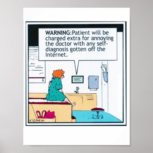 Doctor Patient humor poster _great for exam room