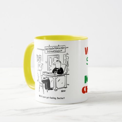 Doctor  Patient in Doctors Surgery _ Gut Feeling Mug