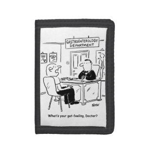 Doctor & Patient in Doctor's Surgery - Gut Feeling Trifold Wallet