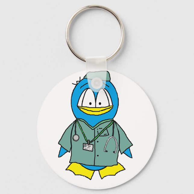 Doctor Penguin Keychain (Front)