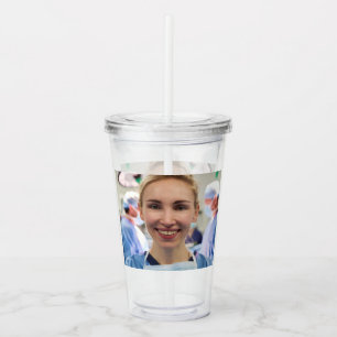 Doctor Photo Customize Personalize Acrylic Tumbler