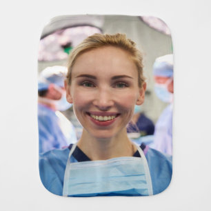 Doctor Photo Customize Personalize Baby Burp Cloth