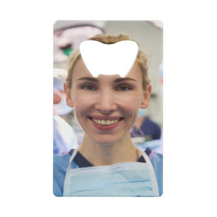 Doctor Photo Customize Personalize Credit Card Bottle Opener