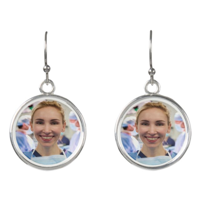 Doctor Photo Customize Personalize Earrings (Front)