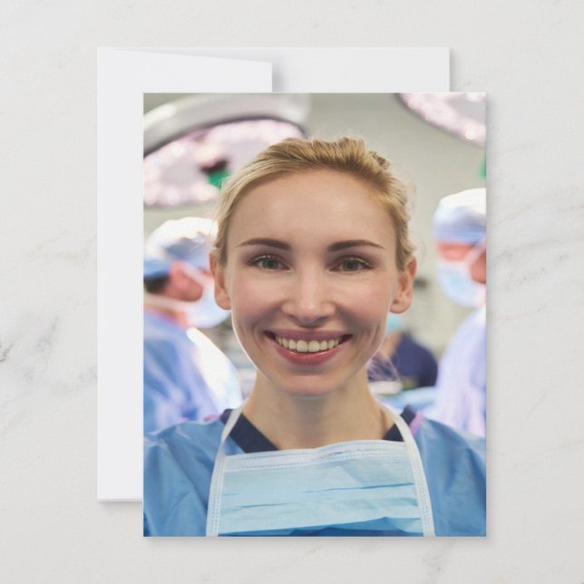 Doctor Photo Customize Personalize Note Card (Front)