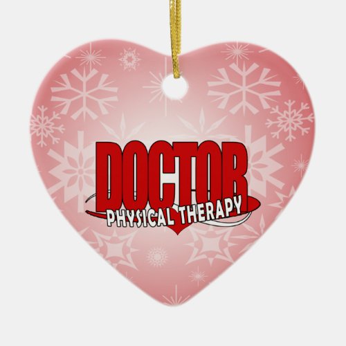 DOCTOR PHYSICAL THERAPY BIG RED CERAMIC ORNAMENT