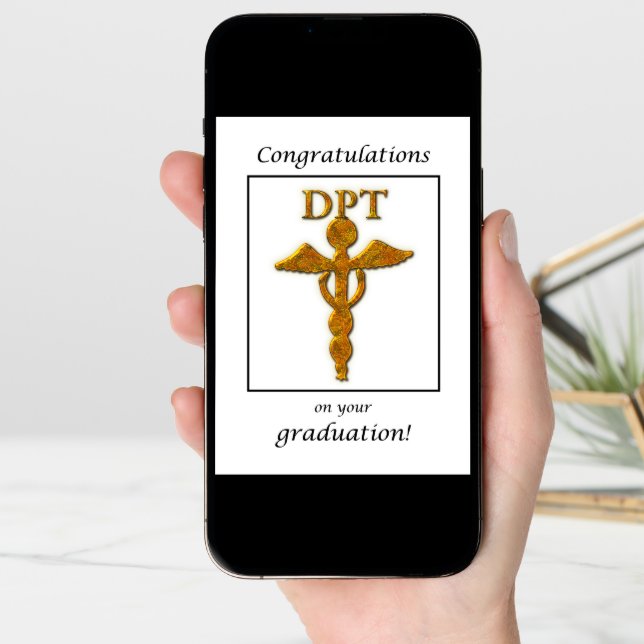 Doctor Physical Therapy Graduation Congratulations Card (Front Digital)