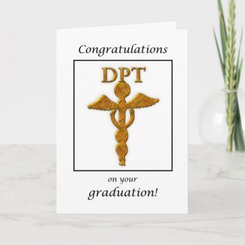 Doctor Physical Therapy Graduation Congratulations Card