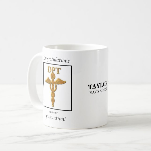 Doctor Physical Therapy Graduation Congratulations Coffee Mug (Front Left)